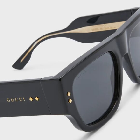 GUCCI Men's Oversized Rectangle Sunglasses - Picture 2 of 5